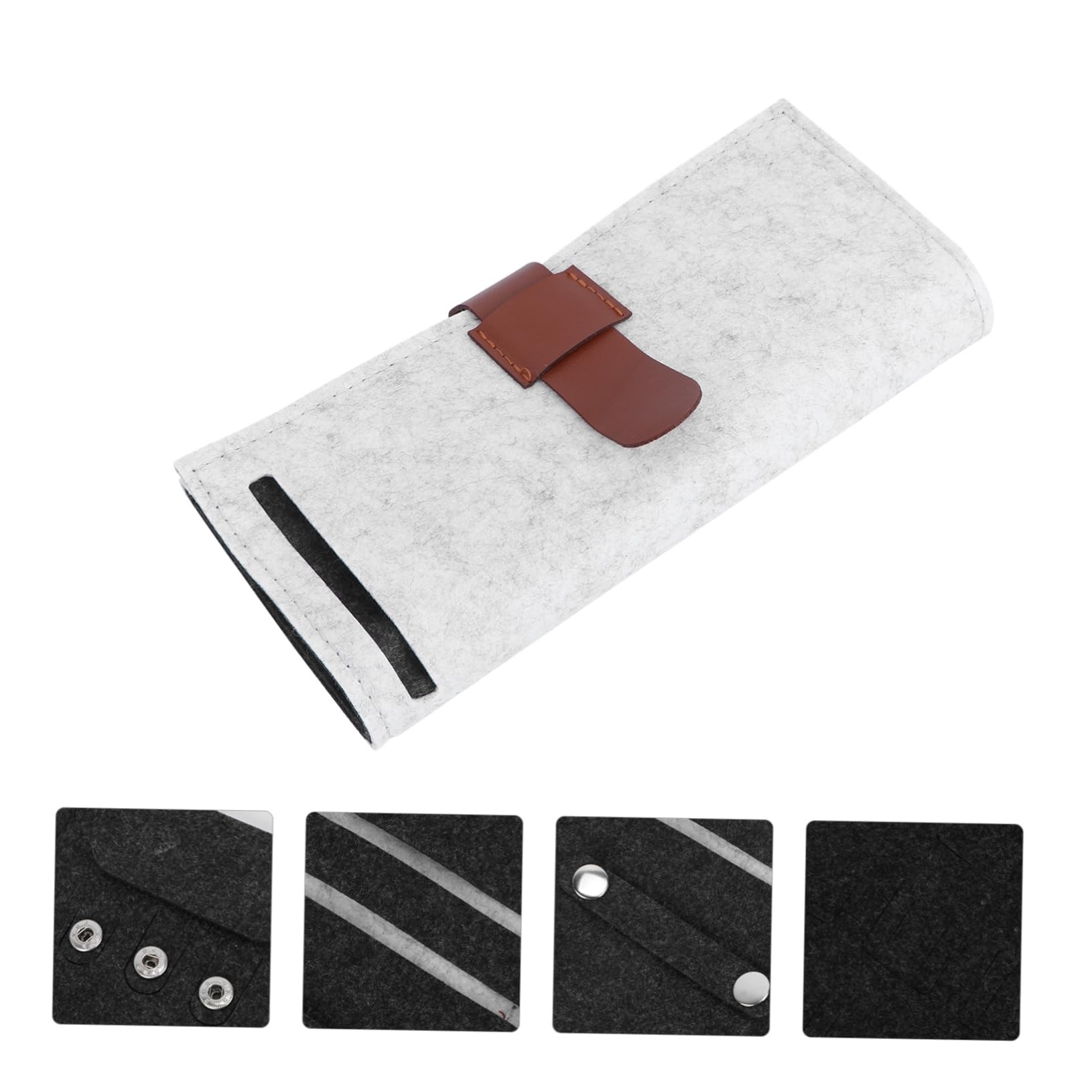 Ipetboom Jewelry Storage Bag Ring Earrings and Necklaces Holder Felt Jewelry Wrapping Roll Easy to Carry for Home or Travel