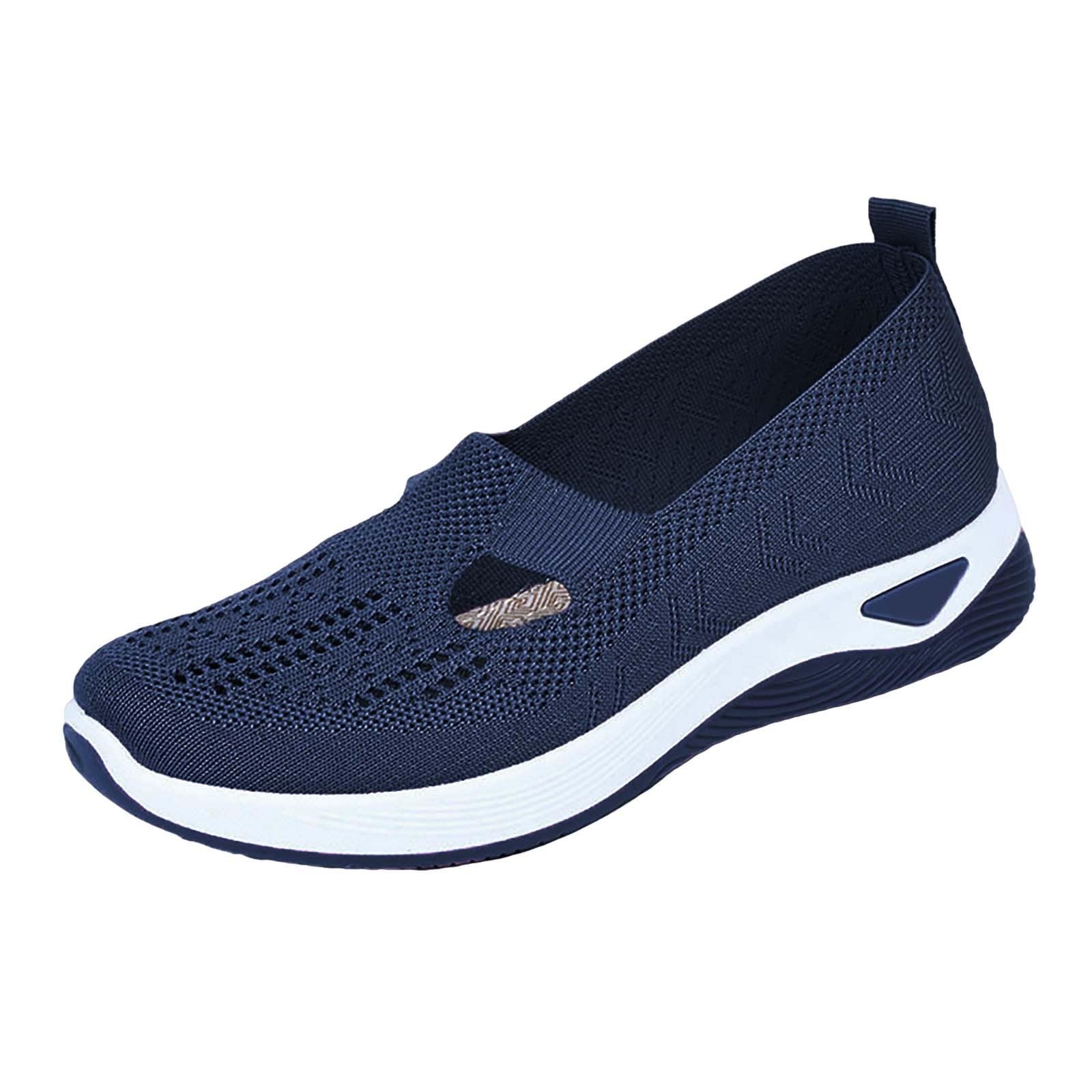 Orthopädische Damen Sneaker - Gewebte Slip-On Schuhe Mit Fußgewölbe Unterstützung