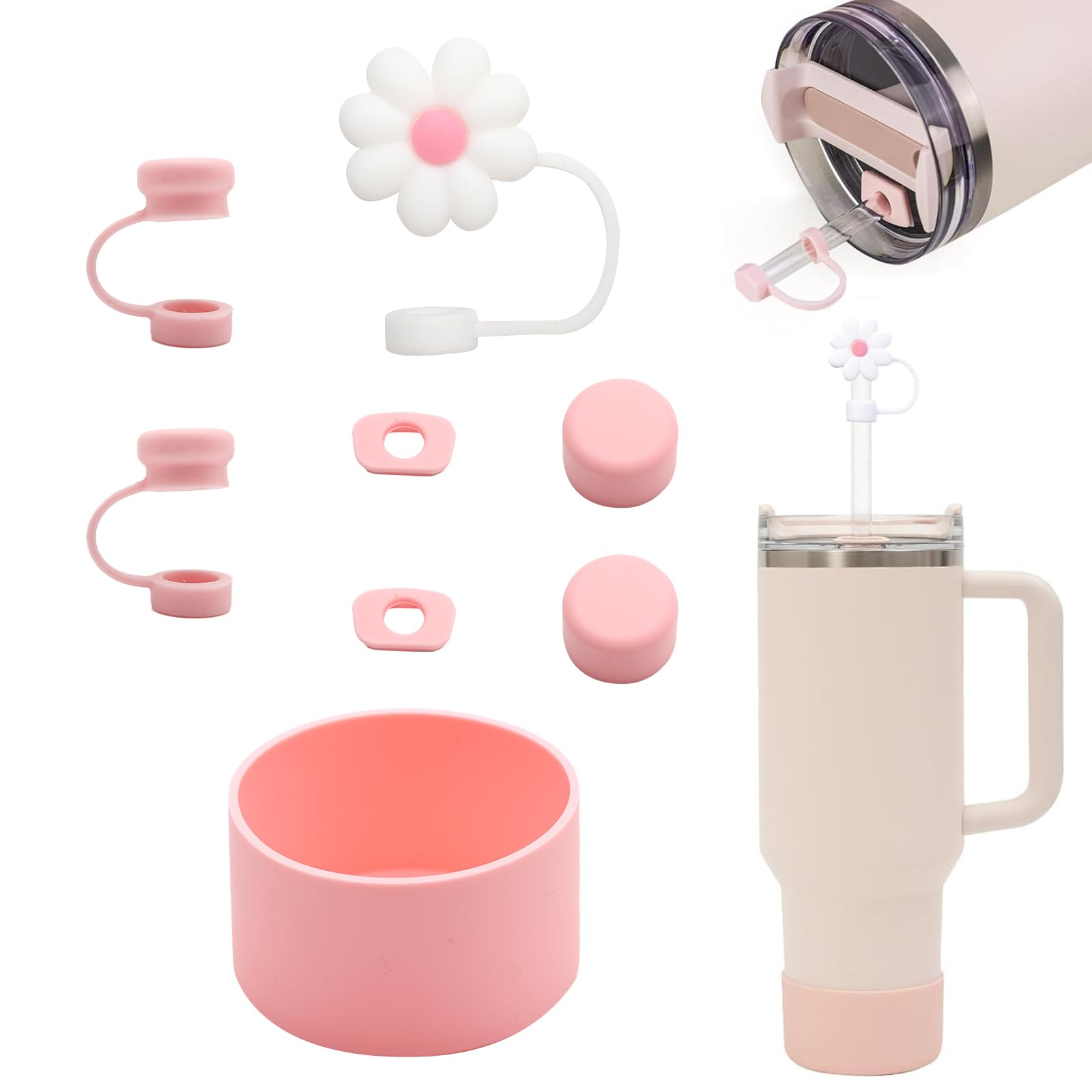 Mity Rain Lot De 6 Accessoires De Tasse Pour Gobelet Stanley De 887 Ml, 1200 Ml