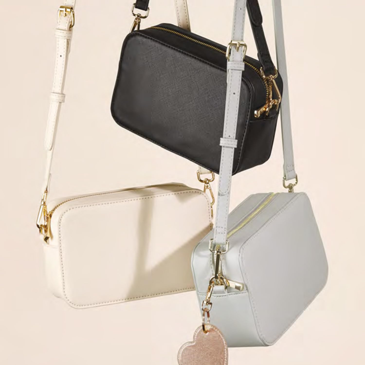 Damentasche mit Initial, Personalisierte Umhängetasche, Crossbody Bag mit Initiale, Schultertasche mit Riemen
