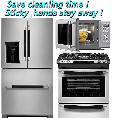 Miniatura 3 de NEYARO Juego de 6 fundas para manijas de puerta de refrigerador, juego de 6 manijas lavables para decoración de interiores para nevera, microondas,