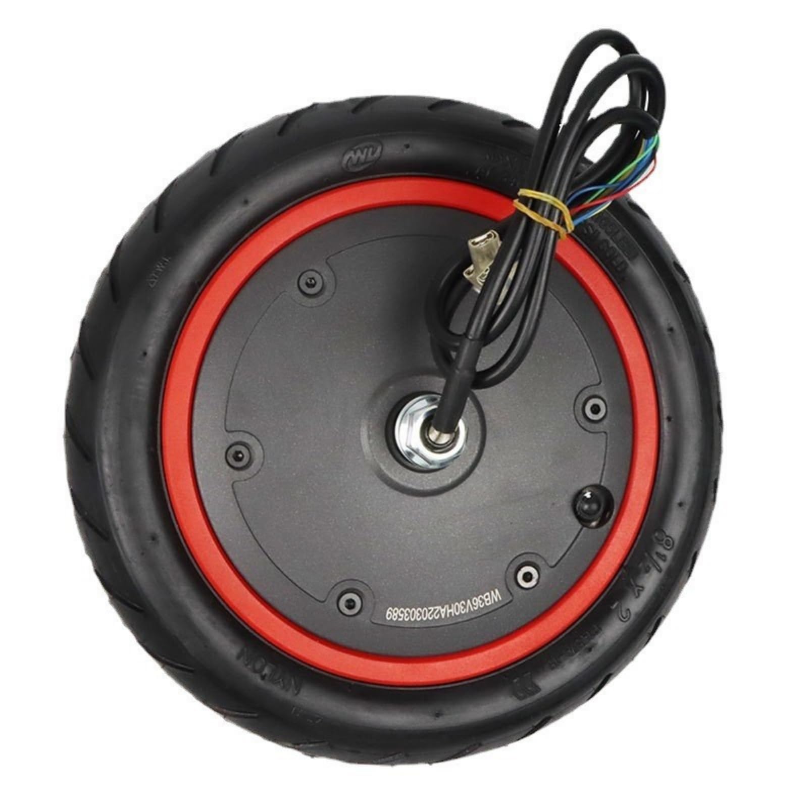 Unità di Trazione per Scooter Elettrico Ruota Motorizzata 36V 350W Gruppo Ruota Completo con Dado Assiale Integrato Cavo Multicontatto Montaggio