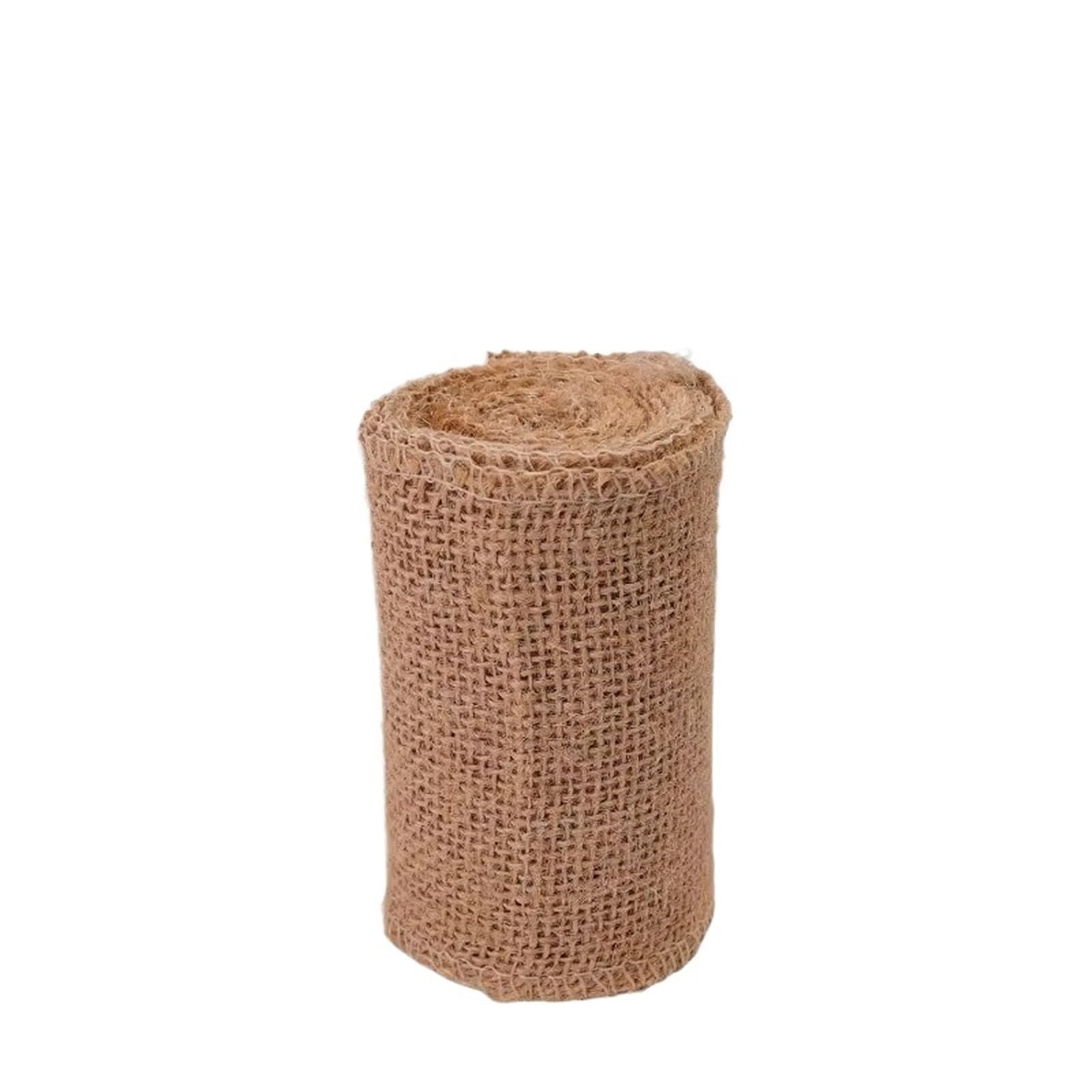Hessian Roll 2/6M Natural Burlap Fabric Jute Craft Ribbon Hessian Lace for Wrapping Projects Wedding Home Decor 3/5/7.5/10/15cm(Width-10cm,6M-(3roll))