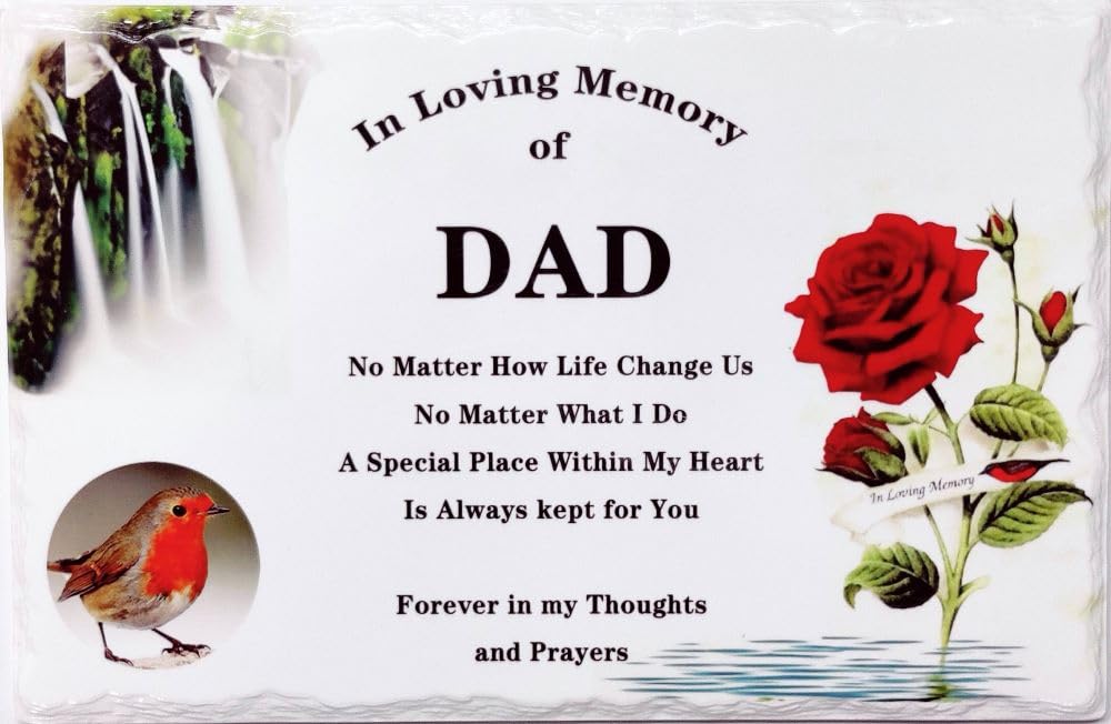In Memoriam Tile Plaque - In loving memory of DAD