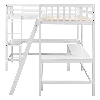 【Sobaq】LB East JK Amazon.com: CITYLIGHT L-Shaped Loft Bed with 2 Built-in L