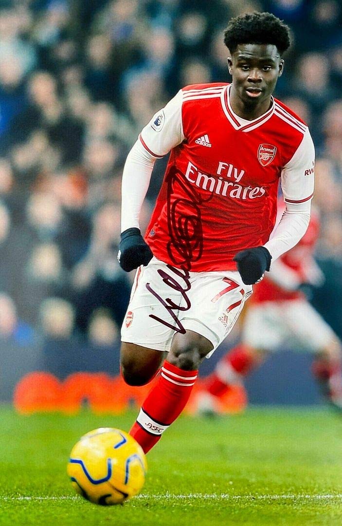 DW Bukayo Saka - Arsenal Autograph Signed 6x4 Photo