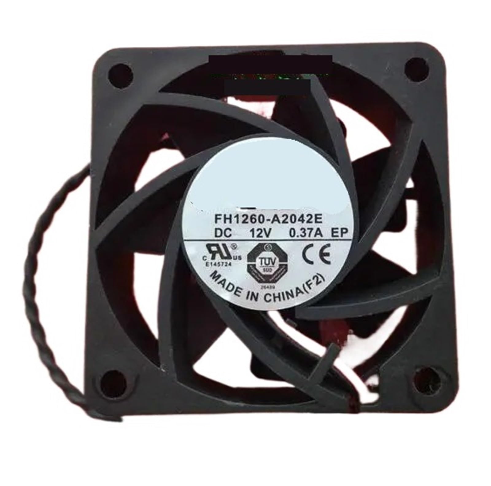 YMUGUEGH 6025 DC12V 0.37A 60 * 60 * 25MM FH1260-A2042E 2 Wire Fan