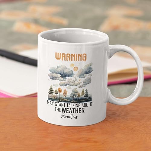 Miniatura 3 de Taza de café personalizada para meteorólogo, Taza de café personalizada con nombre, regalo único para meteorología, Taza de cerámica para amantes
