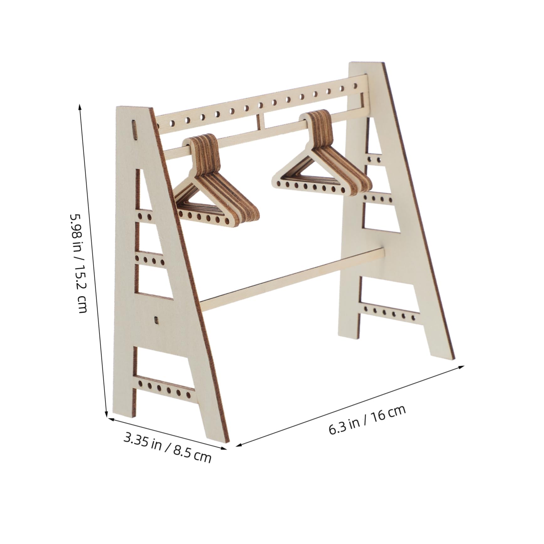SOLUSTRE Stylish Wooden Jewelry Display Stand Earring Rack Display Holder for Retail Necklace Stand Organizer