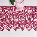 14CM Width Europe Long Pattern Inelastic Embroidery Lace Trim,Curtain Tablecloth Slipcover Bridal DIY Clothing/Accessories.(2 Yards in one Package) (Plum)