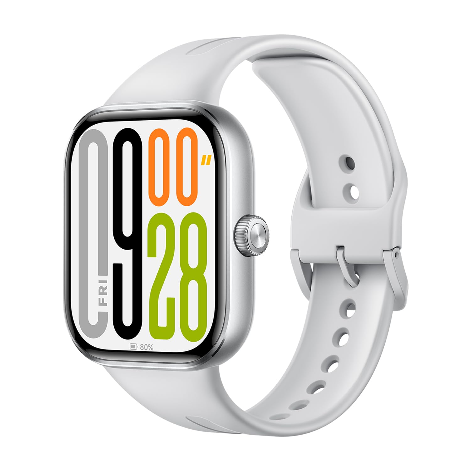 XIAOMIRedmi Watch 5 smartwatch, Sports Fitness Tracker, 2.07 AMOLED, 24 days battery life, Bluetooth calling, 150+Sports mode, Heart rate, Sleep tracking, 5ATM, GPS, Android™ & iOS, Silver Gray