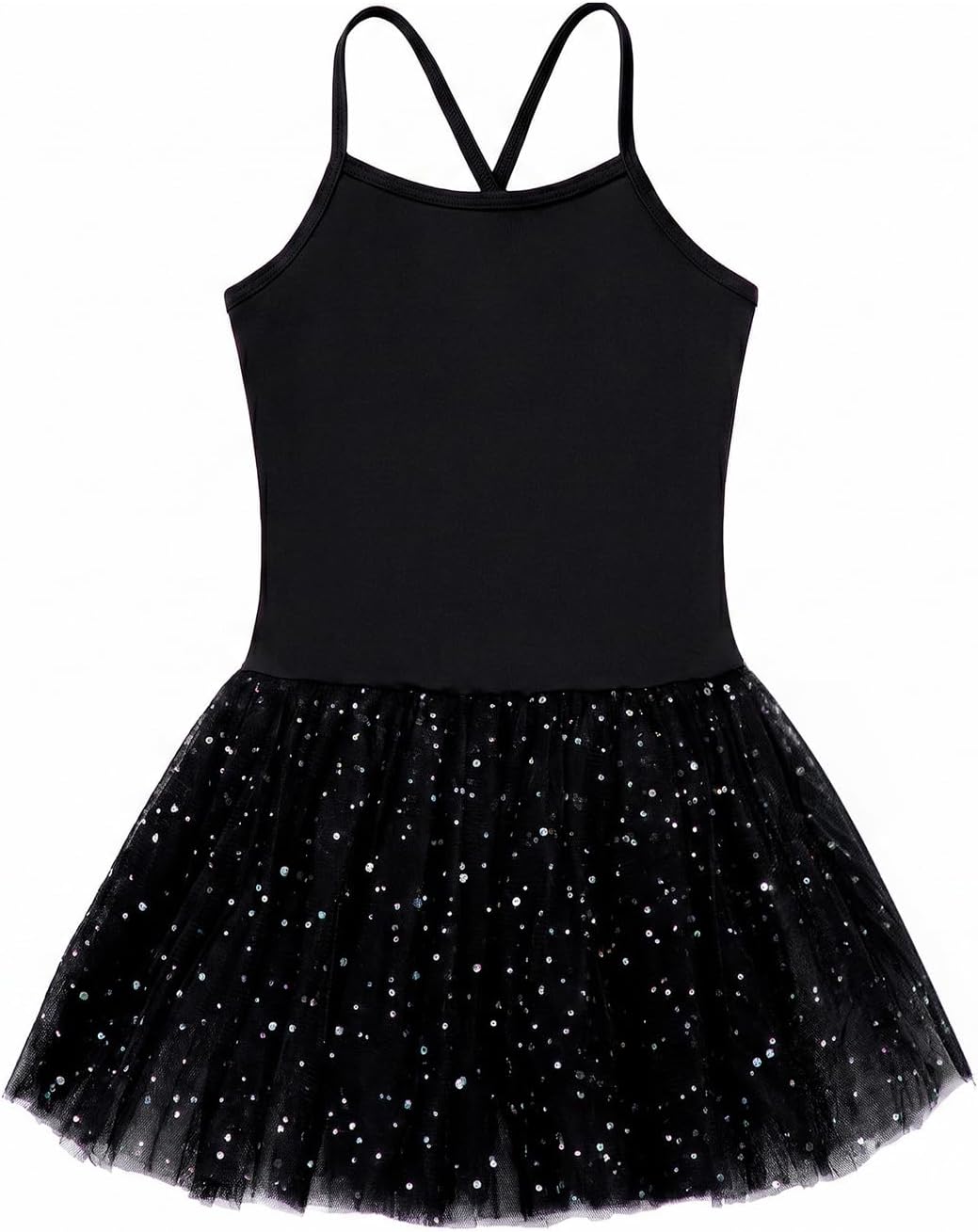 Belovance Girls Ballet Leotards with Tutu Skirt Toddler Gymnastics Dance Dress Outfit Cross Straps 2-10Y