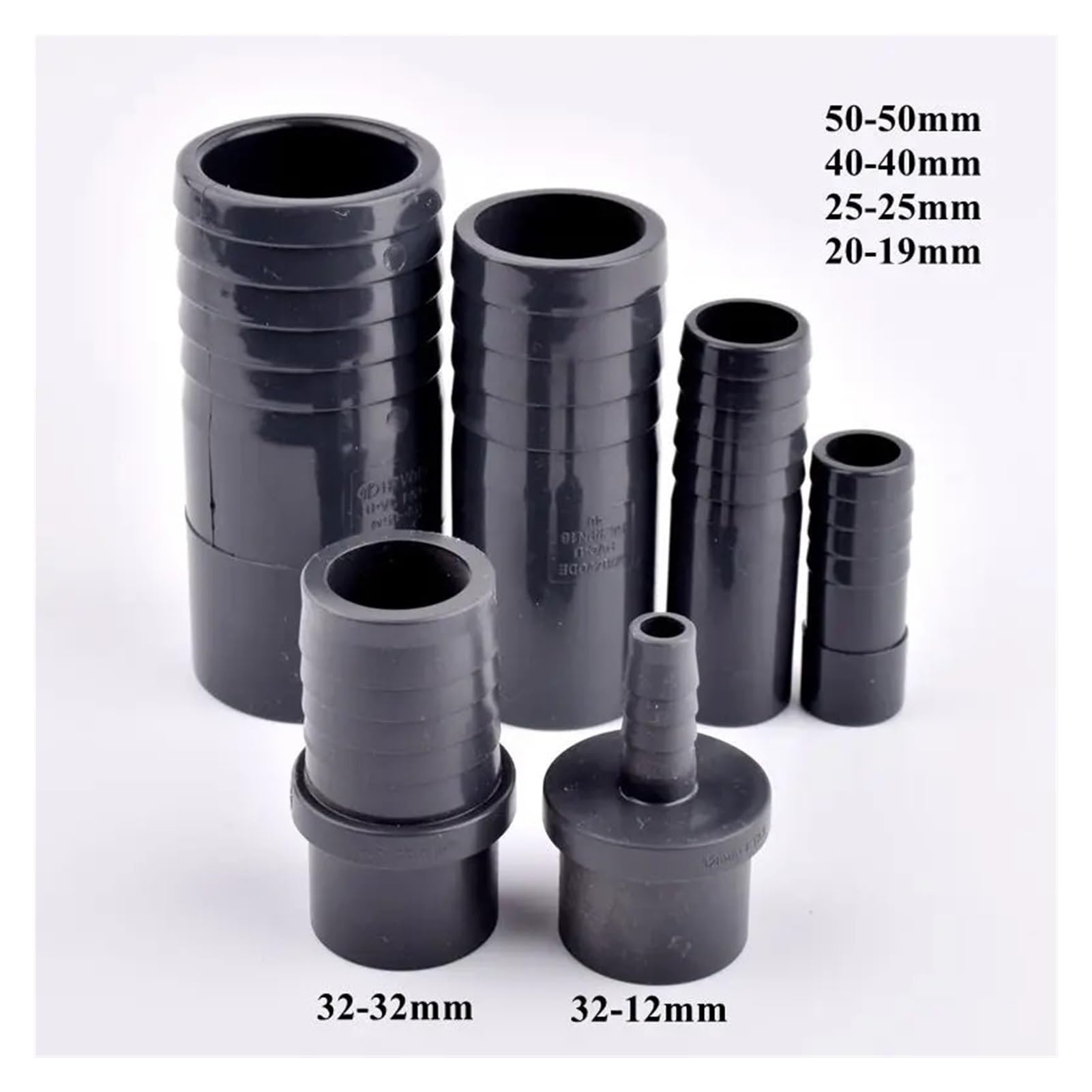 OD 32/40/50/63-14/20/30/40/50/60mm Conector de Pagoda de gran tamaño, tubo de riego de jardín, adaptador de manguera suave, accesorios de junta(O.D 50-50mm,20pcs)