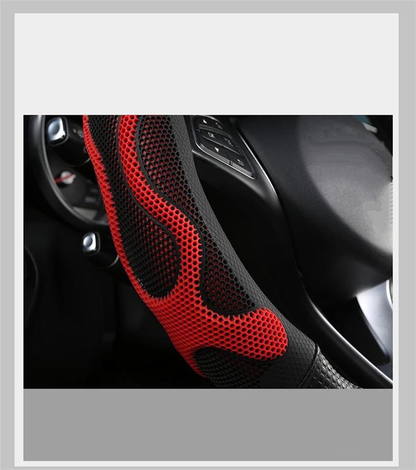Coprivolante Per Auto 38cm In Pelle Antiscivolo Per Camry Per Corolla Per Harrier(rosso)