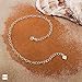 Amberta 925 Fine Sterling Silver Naturally Adjustable Anklet - 3 mm Heart Chain Ankle Bracelet - up to 10