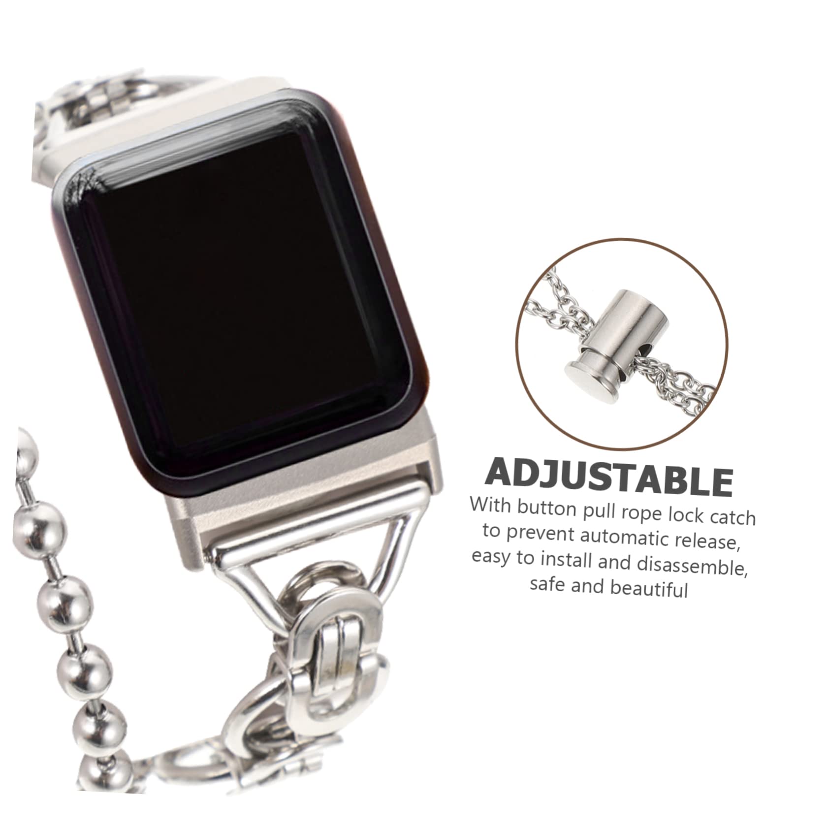 Uonlytech 2stücke Edelstahl Armband Für Sense Verstellbares Ketten-uhrenarmband Stilvoll Und Komfortabel Für Alltag Reisen Und Besondere Anlässe