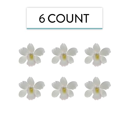 Miniatura 2 de Global Sugar Art Flores de pastel de azúcar de orquídea nacarada, color blanco, 6 unidades por el chef Alan Tetreault