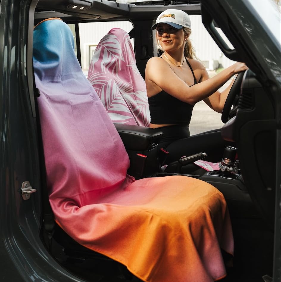 Image of Sprints Athletic Running Towel, Full-Sized, Car Seat Cover - Performance Microfiber (Golden Glow)