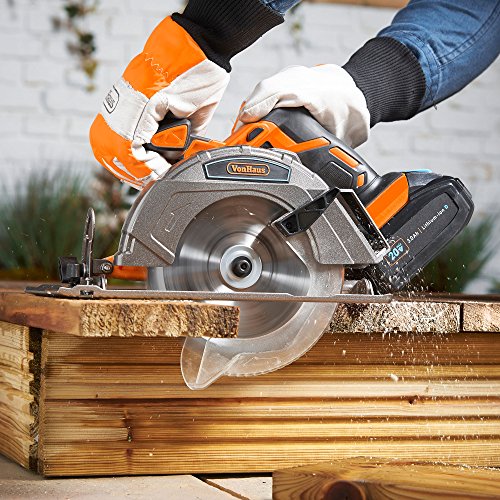 VonHaus 20V MAX Cordless Circular Saw with Brake and 2x 61/2” Saw