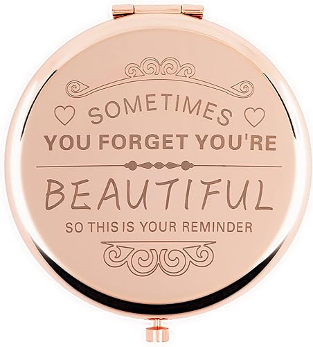 Regalos de cumpleaños para mujeres, espejo de maquillaje compacto, regalos para mujeres, festivales, día de San Valentín, Navidad, día de la madre,