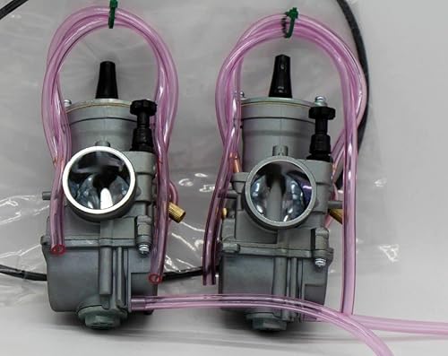 Miniatura 4 de 2 carburadores Yamaha Banshee de 1.102 in y 1.102 in más grandes de carbohidratos PWK + cable de pulgar de Vito