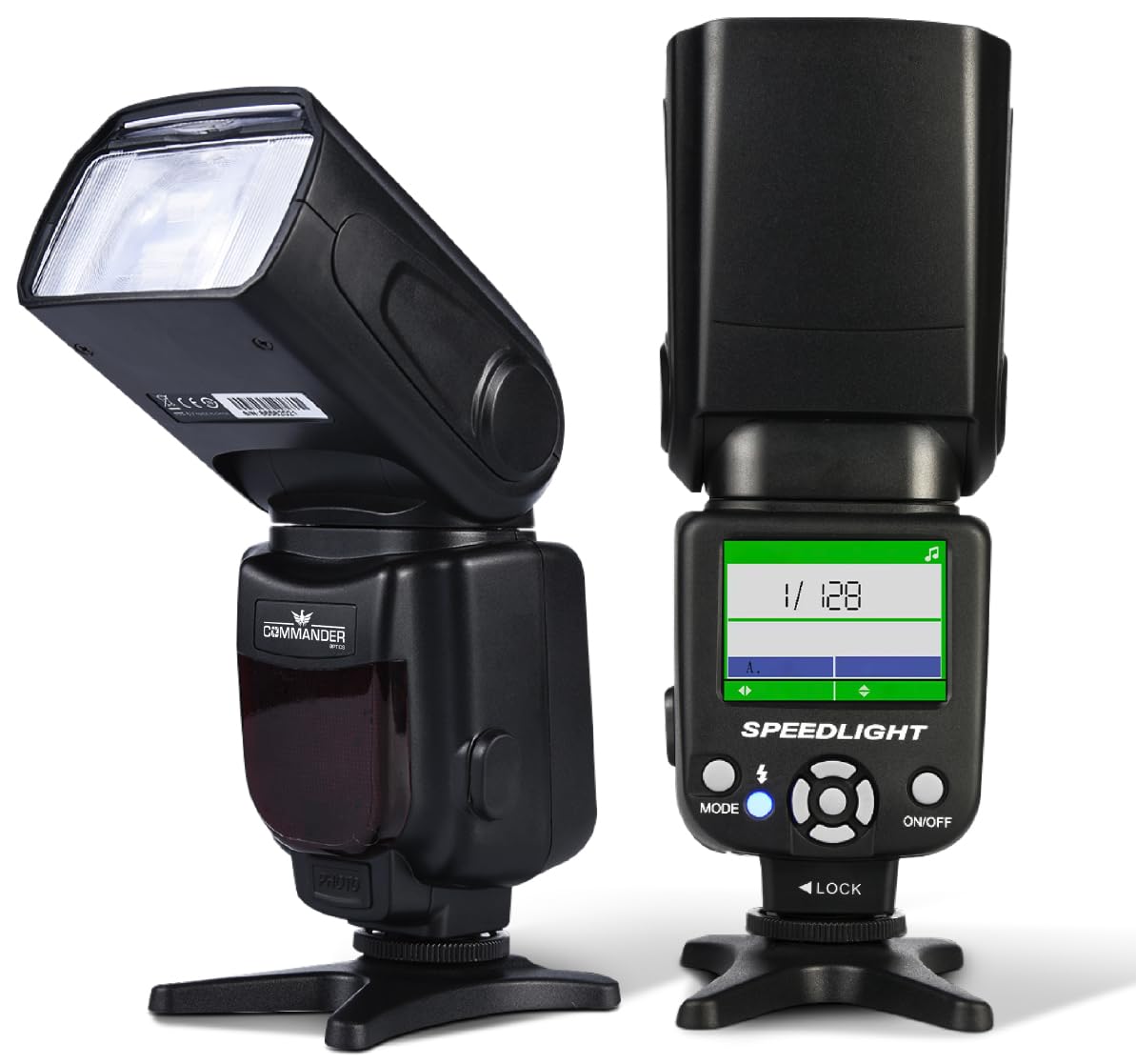 Commander Optics 985-FL TTL Speedlite Flash for DSLR Cameras - Compatible with Canon, Nikon & More, Ideal for Studio & Outdoor Photography