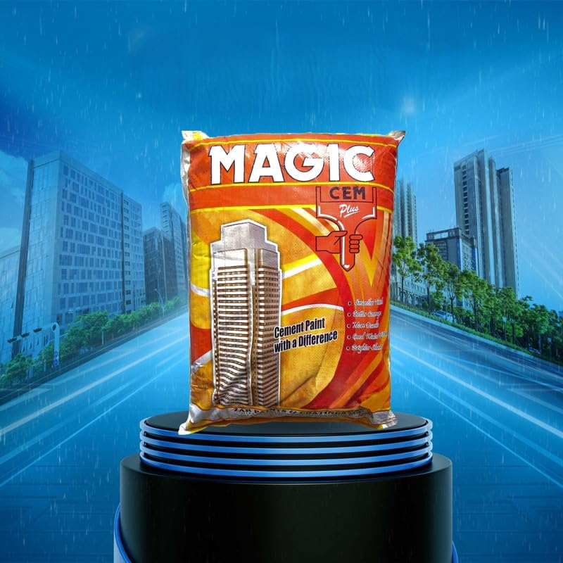 Cement Paint for Exterior Walls | Waterproof & Weather Resistant Cem Paint | Long Lasting Matt Finish | Ideal for Concrete, Brick & Plaster Surfaces