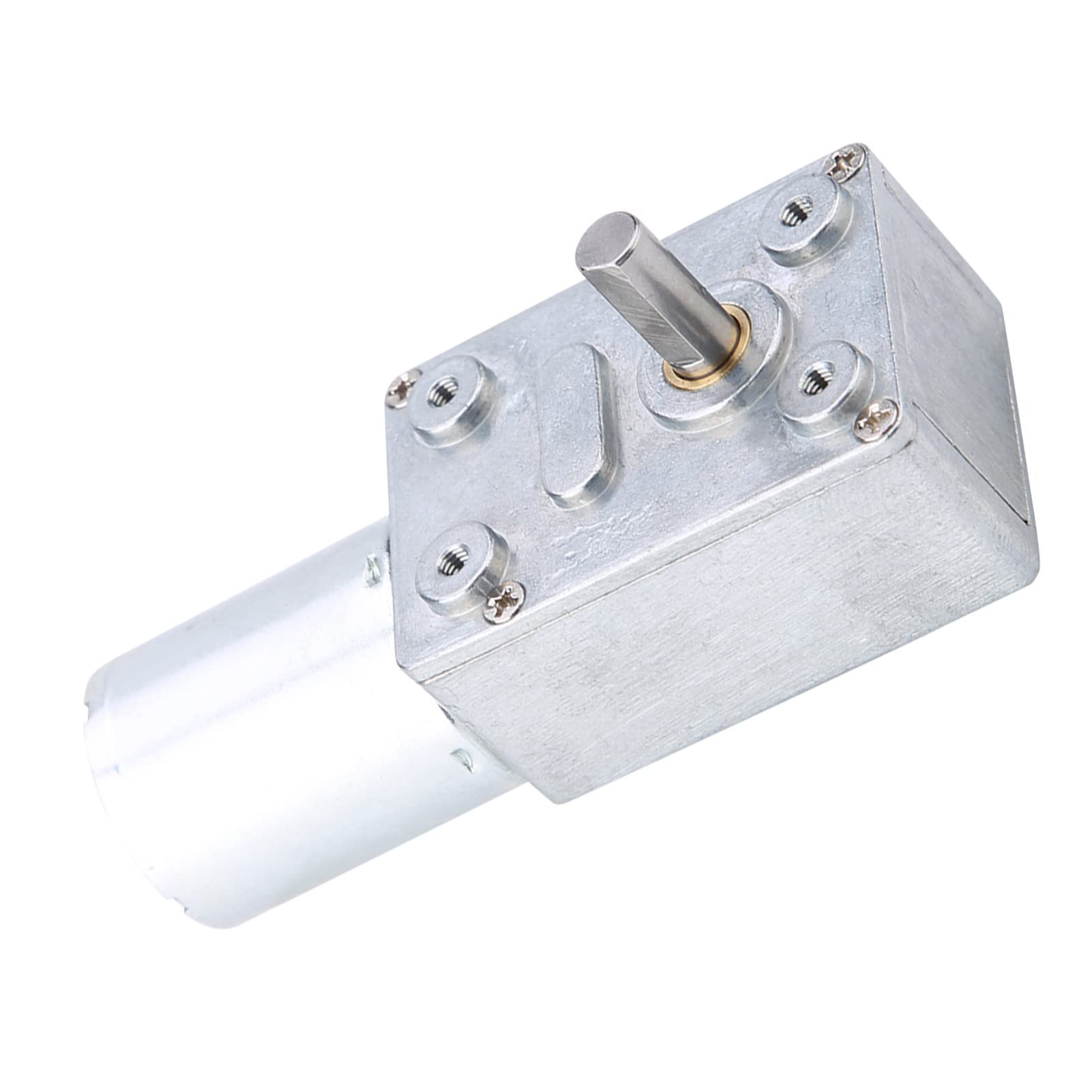 Motoriduttore a Vite Senza Fine DC 12V 10RPM Motoriduttore Turbo Ad Alta Coppia Reversibile con Riduttore in Metallo per Progetto Fai-da-te
