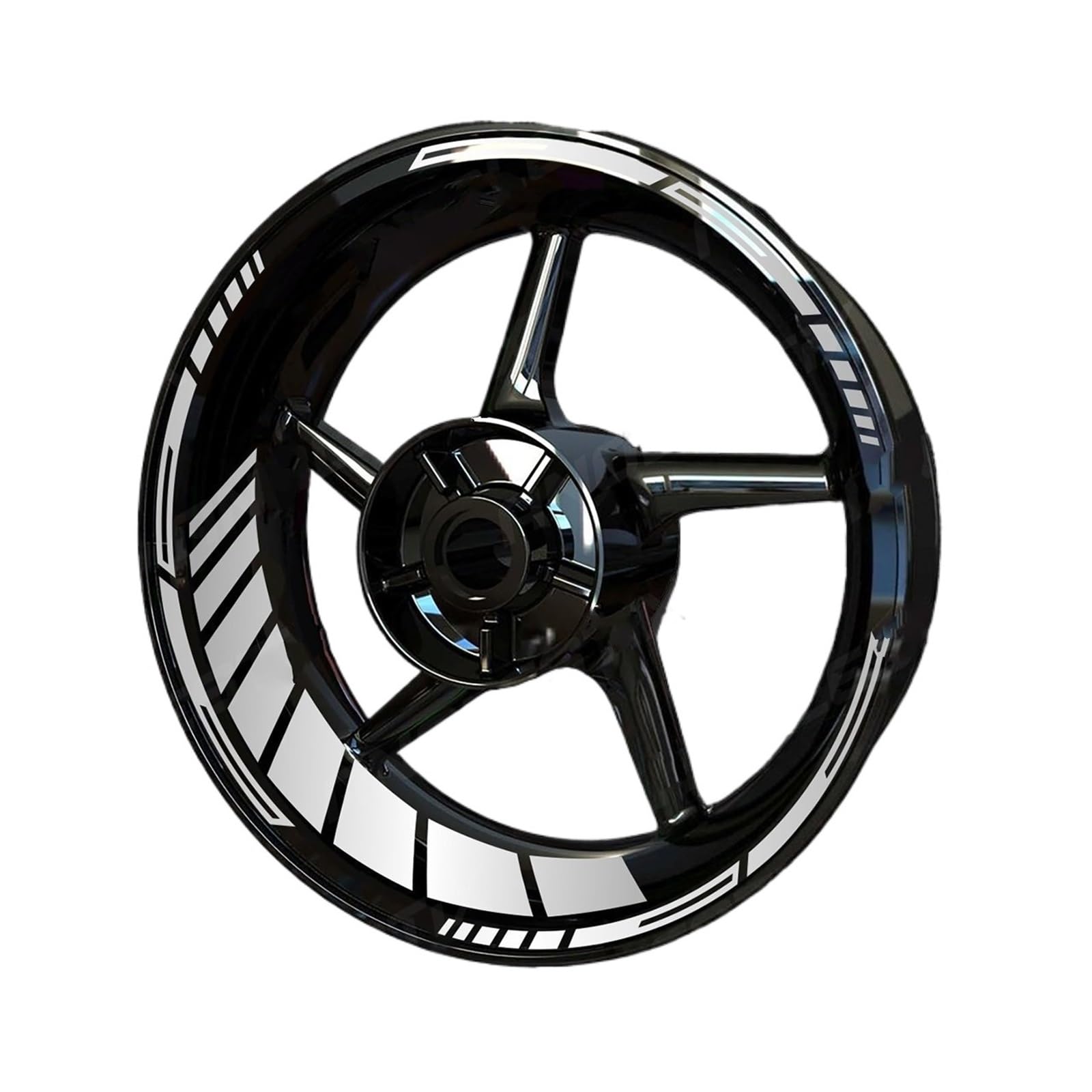 Reflective Sticker Reflective Motorcycle Wheel Stickers Hub Decal Rim Stripe 17 Inchs