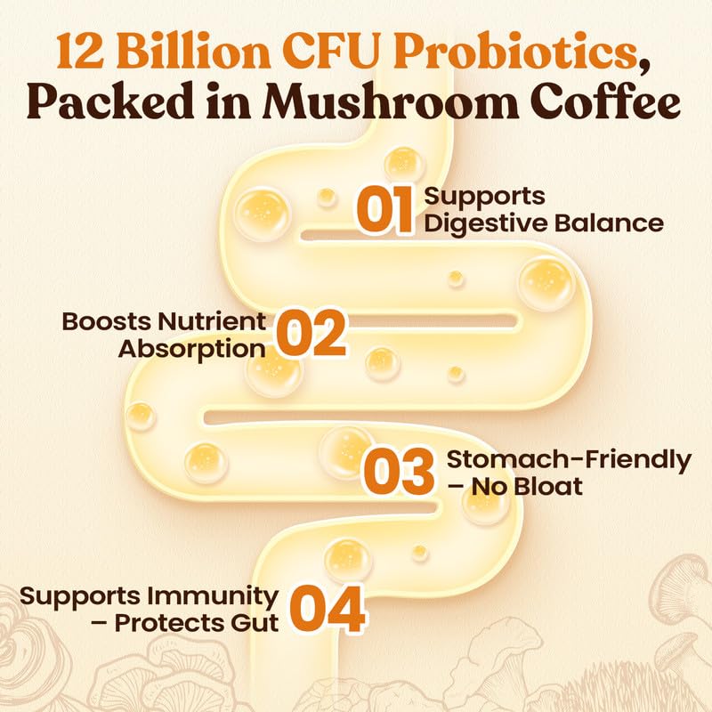 Image of Venture Pal Mushroom Coffee, 12 Mushrooms, Focus & Digestion, 40 Servings