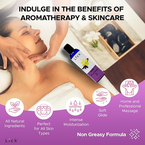 Miniatura 5 de Aceite de masaje con sabor a vainilla para terapia de masaje, masaje muscular relajante para hombres y mujeres con aceite natural de vitamina e con