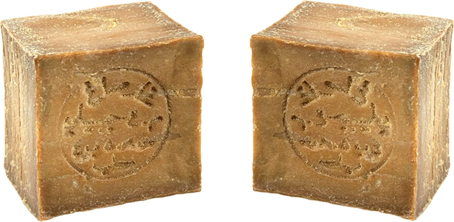 d'moRe 2 x Certified Classic Aleppo Soap 40% Laurel Oil 60% Olive Oil Matured 6 Years Solid Soap Shower Soap Hair Wash Soap 2 x 200 g (400 g)
