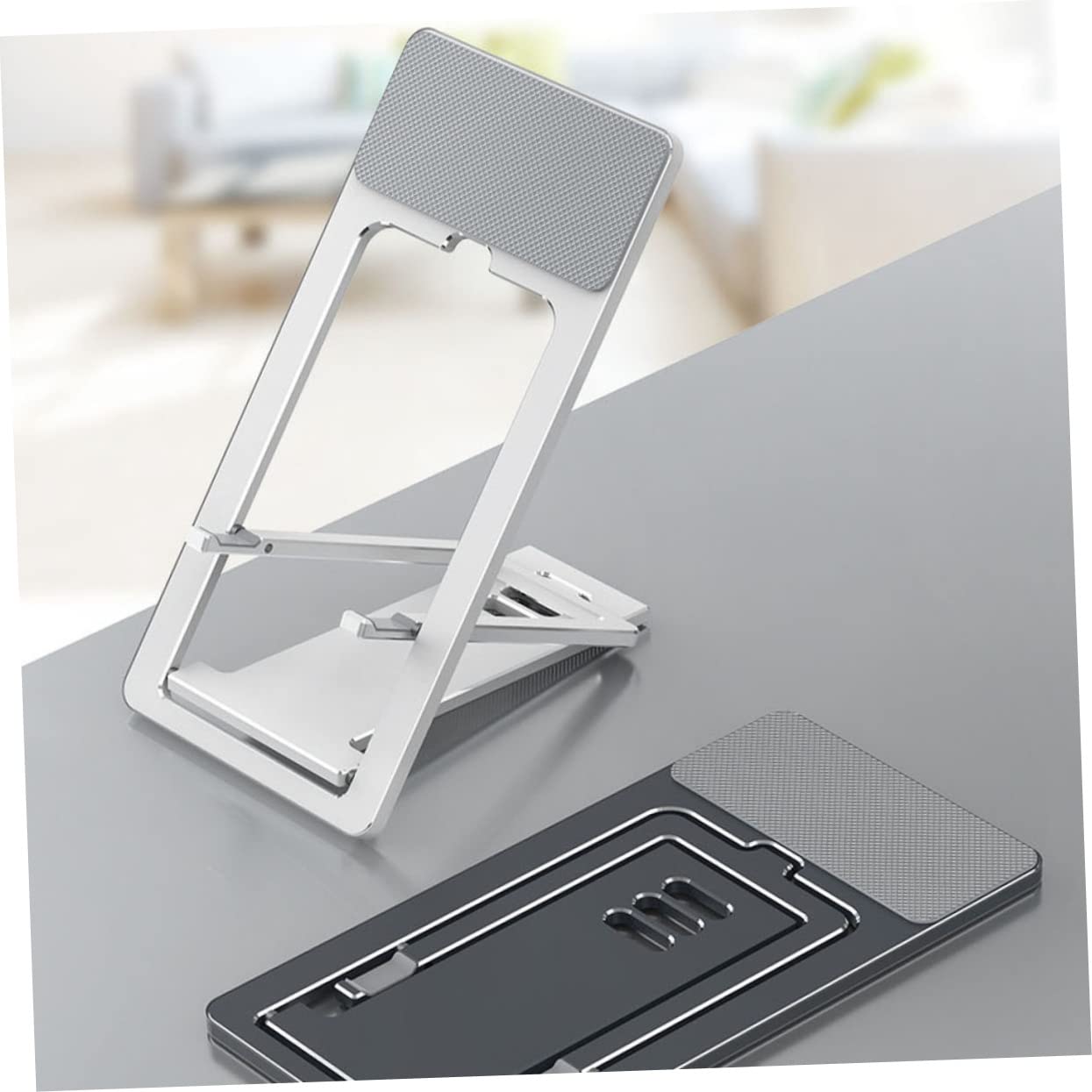OSALADI 3pezzi Supporto Telefonico Pieghevole Regolabile Per Scrivania Porta Tablet e Smartphone Portatile Materiale Resistente e Durevole Per Uso Quotidiano e Viaggi