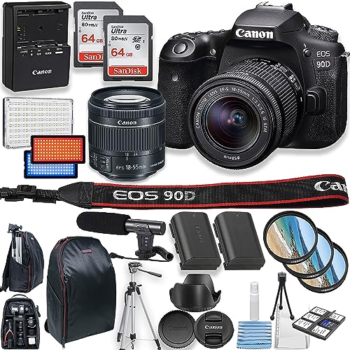 Canon EOS 90D Cámara DSLR con lente EF-S 18-55mm miniatura 1
