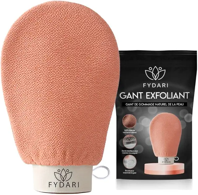 Gant Gommage Corps Exfoliant Naturel pour Hommes et Femmes - Fydari