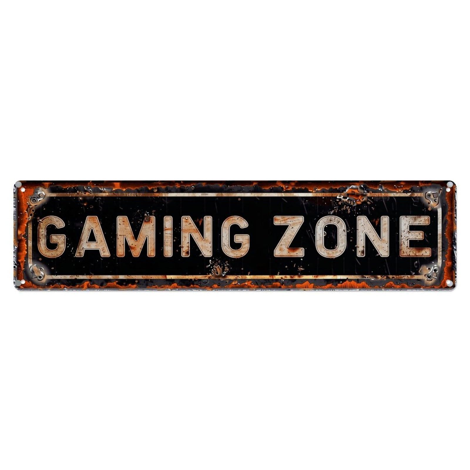 Jdyansheng Vintage Gaming Zone Metal Sign Tin Sign Metal Poster Metal Signs For Home Man Cave Bar Cafe Kitchen Laundry Room Wall Decorations 4X16 Inches