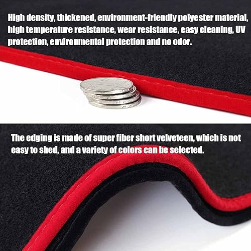 Miniatura 5 de Blazeray Cubierta de consola central negra para tablero de instrumentos Protector de tablero personalizado para 2017 2018 2019 2020 2021 Toyota CHR