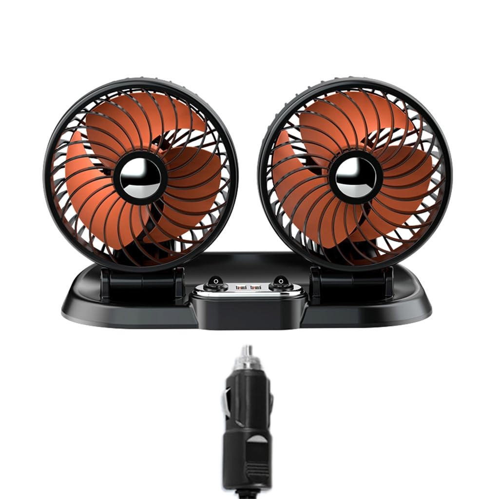 Ventilateur de voiture double allume cigare anti chaleur 12V