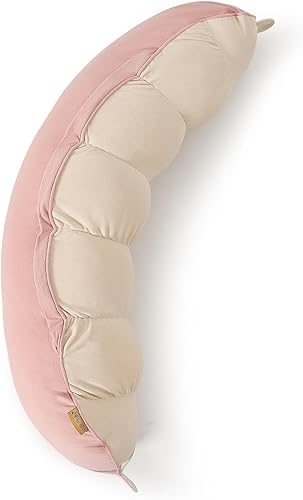 Miniatura 35 de Peallow(Pat. Pend) - Almohada larga redonda para adultos, almohada de apoyo suave y de apoyo para dormir y soporte lumbar (gris-blanco, 47 pulgadas)