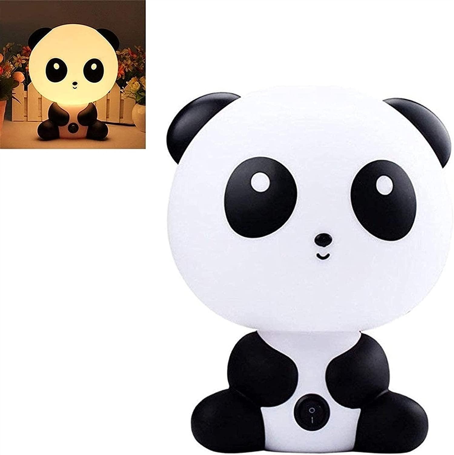 Genérico LAMPARA MESA INFANTIL OSO PANDA LUZ NOCHE CON BOMBILLA E14 FLEXOSLED