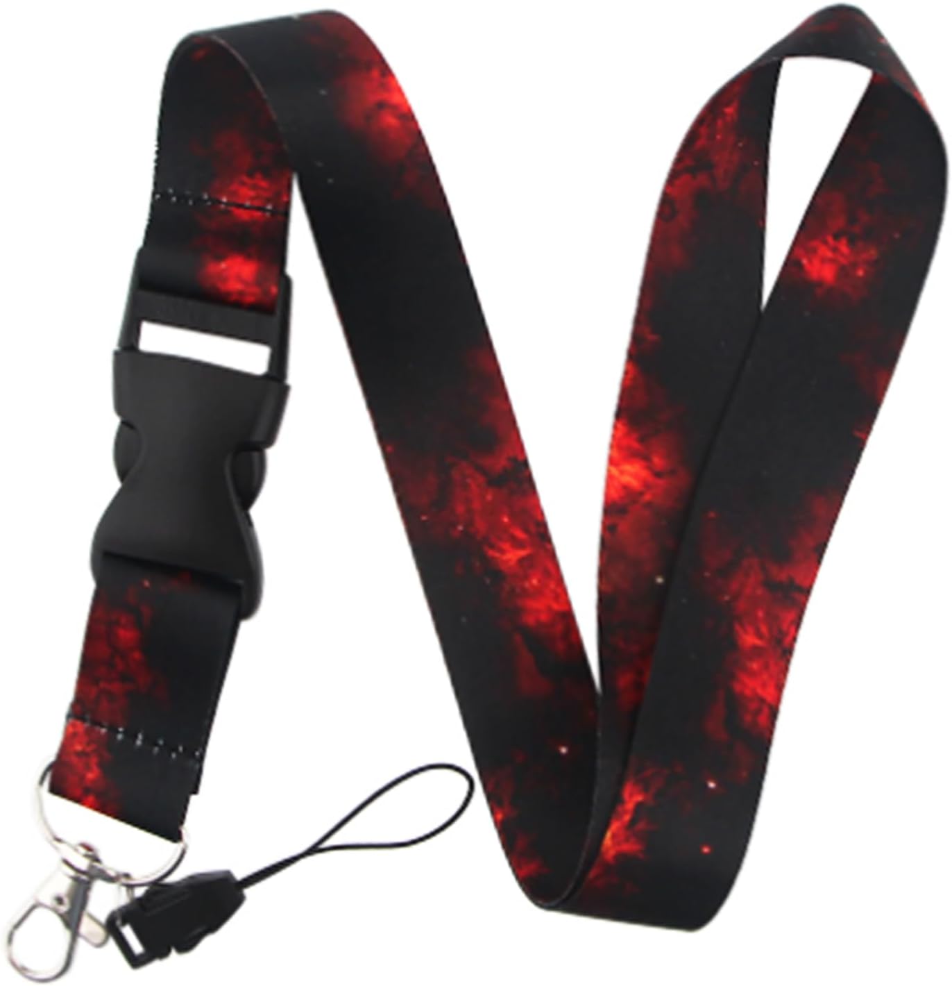 1PC Starry Sky Neck Lanyard Colorful Detachable Galaxy Lanyard Badge Neck Straps (Color M)