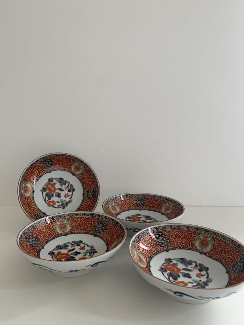 Amazon.co.jp: 有田焼 醍醐窯 古伊万里 浅鉢皿4客 : ホーム＆キッチン