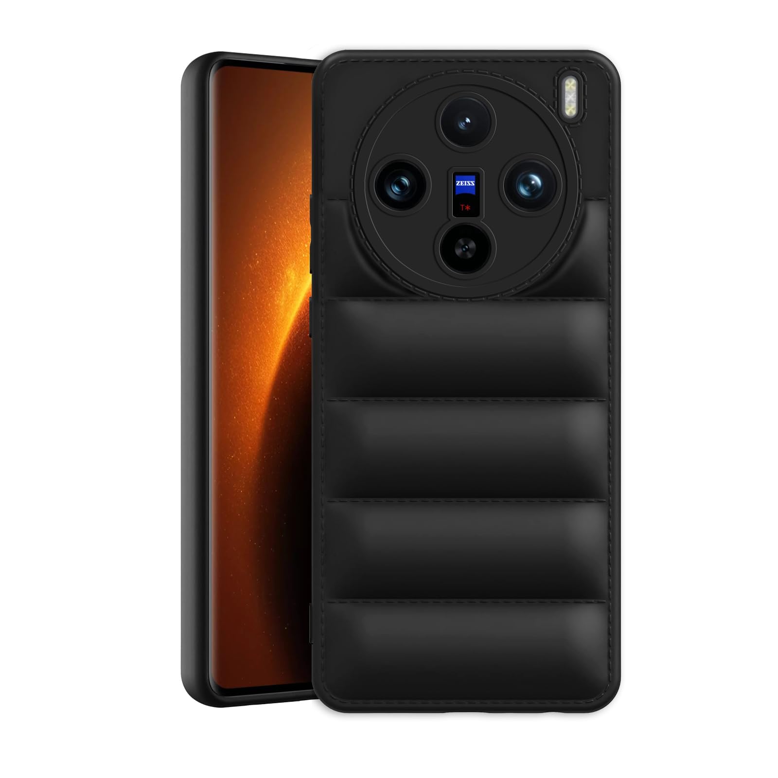 Amazon Brand - Solimo Puffer Case Camera Protection Soft Back Cover for Vivo X100 Pro 5G - Black - Rubber (B0CV4PBJX9) Amazon Price History, Amazon Price Tracker