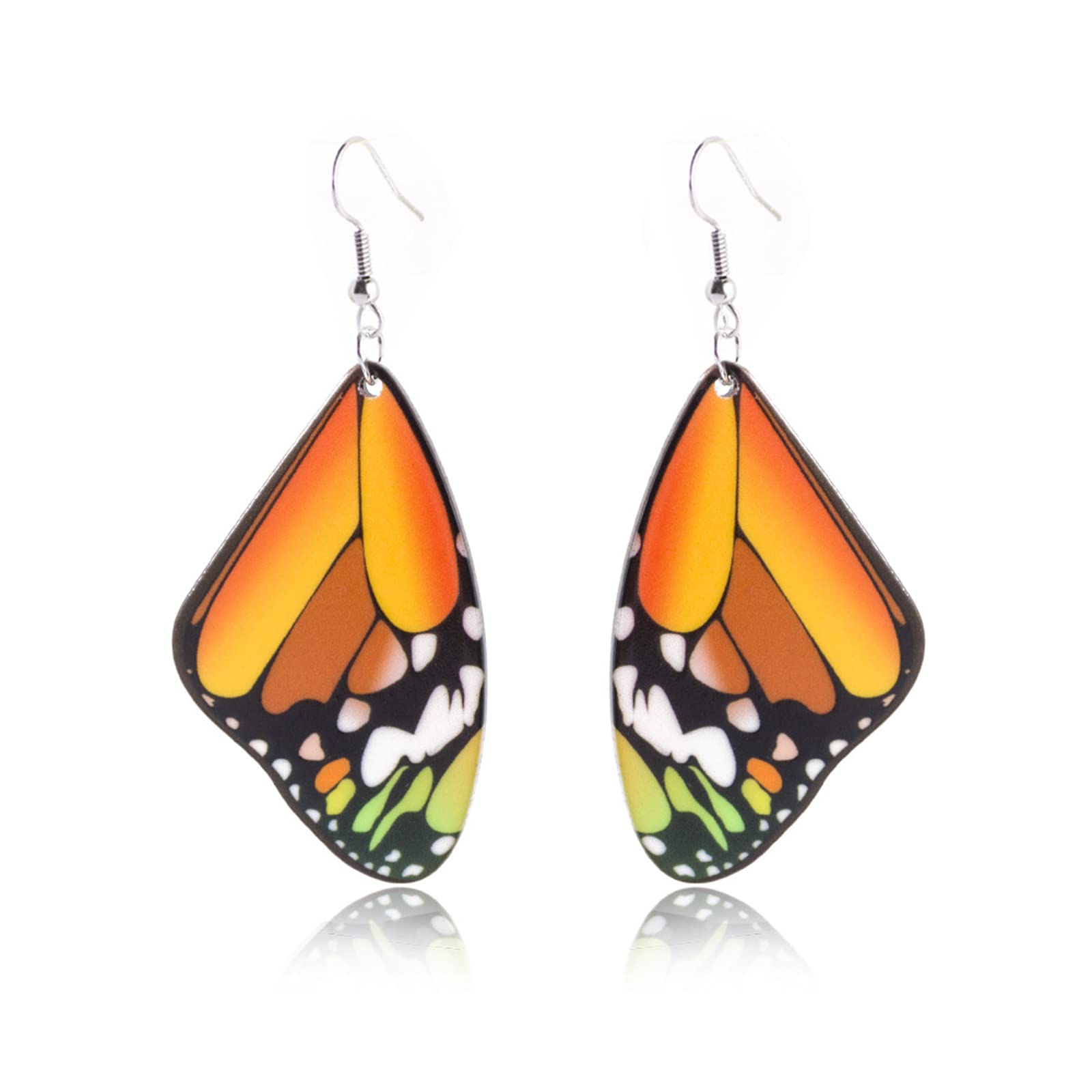 MALOYANVE Asymmetric Boho Butterfly Wing Earrings for Women Chic Jewelry