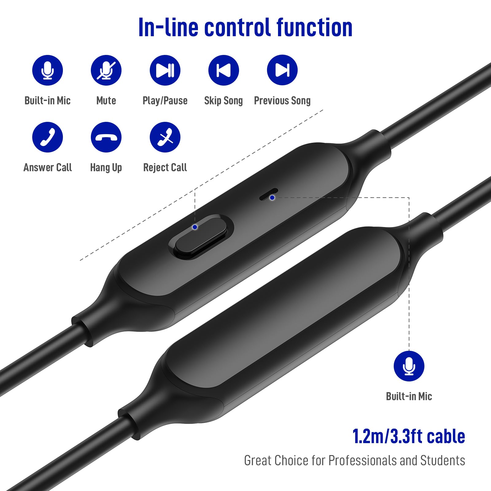 Cuffie con Filo e Microfono per Xiaomi Book 14 Redmi Note 13 Laptop PC Chromebook, Cuffie in Ear, Headphones con 3.5MM Jack para iPhone 6s Galaxy A13 A14 MP3 Cuffie con Filo e Microfono per Xiaomi Book 14 Redmi Note 13 Laptop PC Chromebook, Cuffie in Ear, Headphones con 3.5MM Jack para iPhone 6s Galaxy A13 A14 MP3