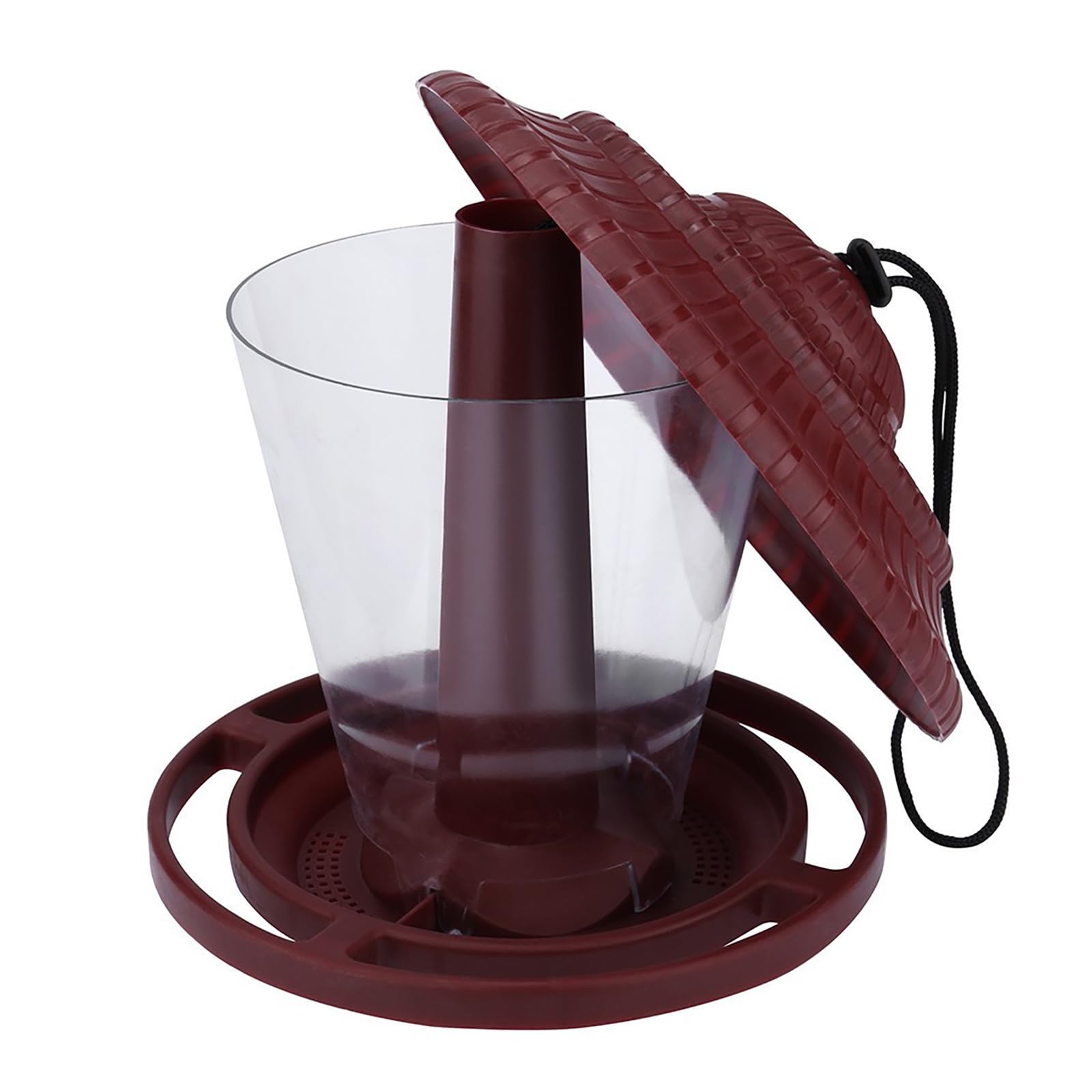 Mangiatoie per uccelli da appendere, confezione da 2 mangiatoie per uccelli da esterno con tetto resistente alla pioggia, mangiatoie da giardino in plastica resistente, per decorazioni da cortile