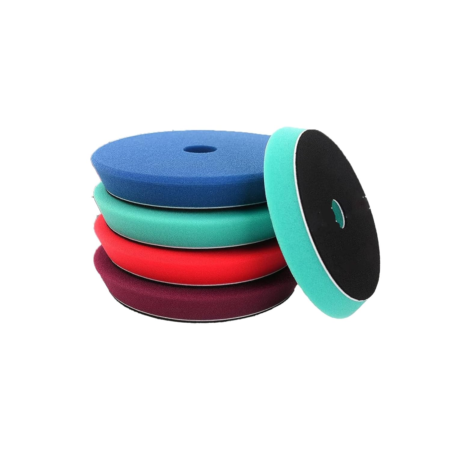 THE WHITE SHOP 5PCS,Polishing Pads,Orbital Buffer Pads Hook and Loop