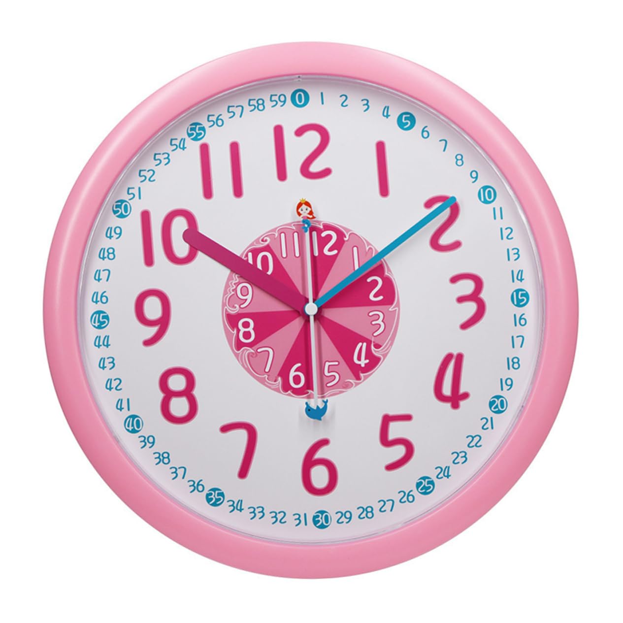 Horloge murale silencieuse IMIKEYA rose sans tic-tac pour bercer les nuits de vos enfants