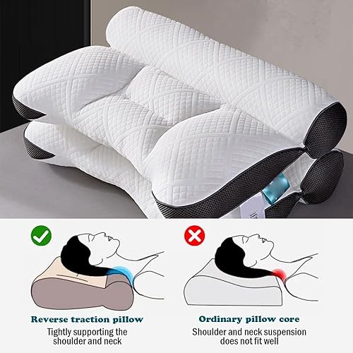Miniatura 4 de Nimecal - Almohada ergonómica de plumón de ganso, almohada nimecal, apoyo cervical para mejorar el sueño, almohada de plumón de ganso cómoda,
