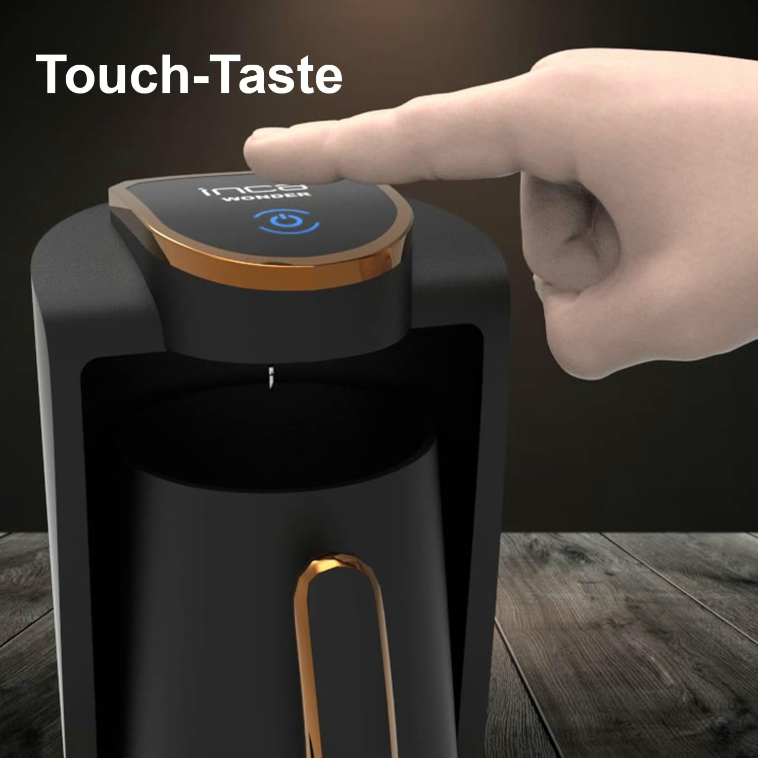 İnca IKM-01 Türkische Kaffeemaschine, Türk Kahve Makinesi, 250ml (1-4 Tassen), 400W, Überlaufschutz & Trockengehschutz, Edelstahlheizplatte, Automatische Abschaltung, Für Perfekten Mokka
